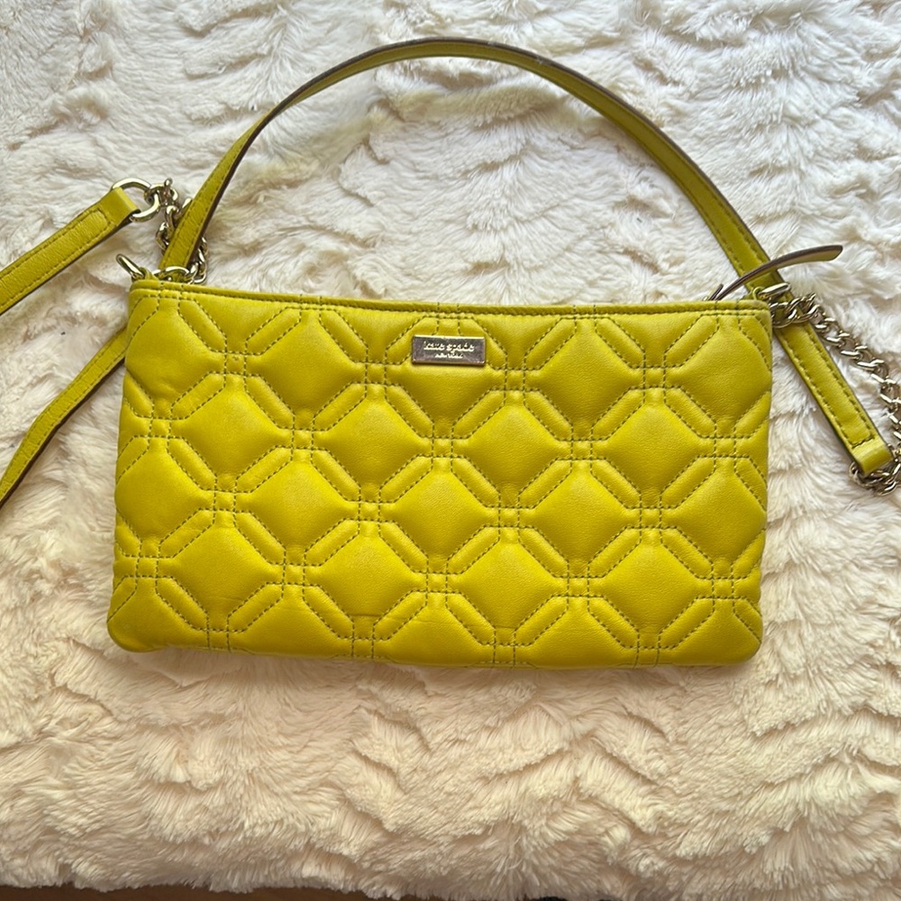 Kate Spade Yellow Quilted Crossbody